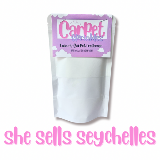 She sells Seychelles carpet freshener/ carpet sprinkles / floor fragrance