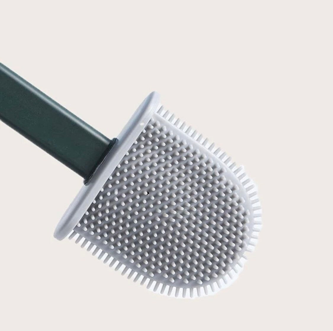 Rubber toilet brush and holder