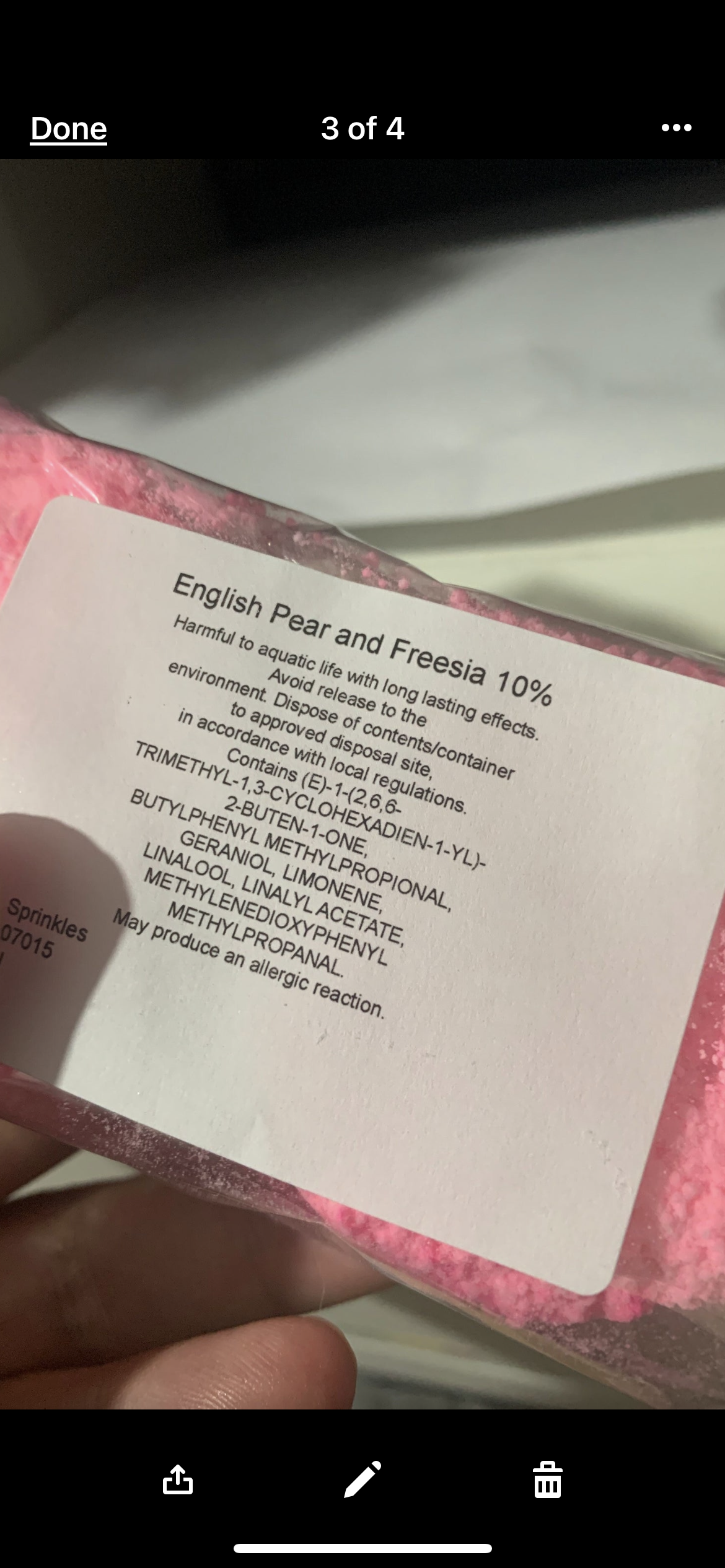 Pear and freesia Toilet Foamies