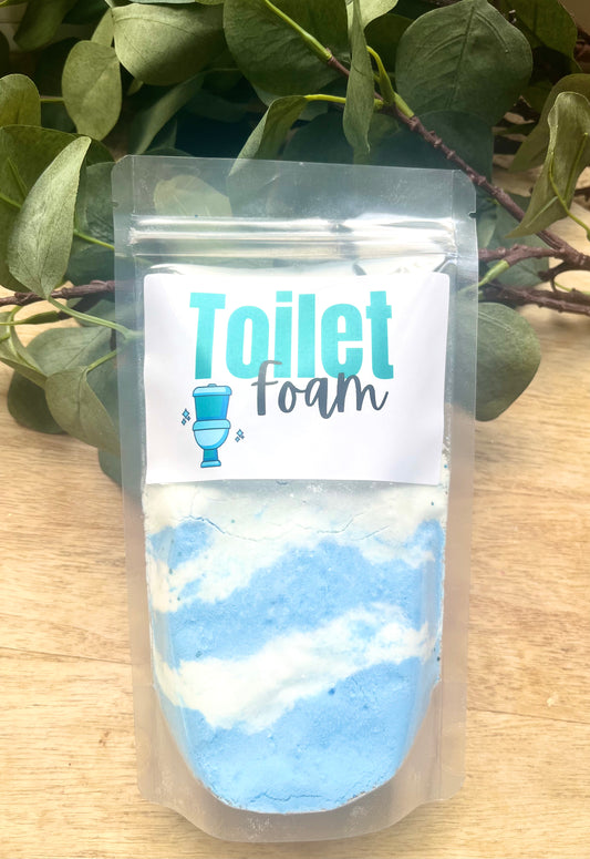 Frosty eucalyptus toilet foam or foamies