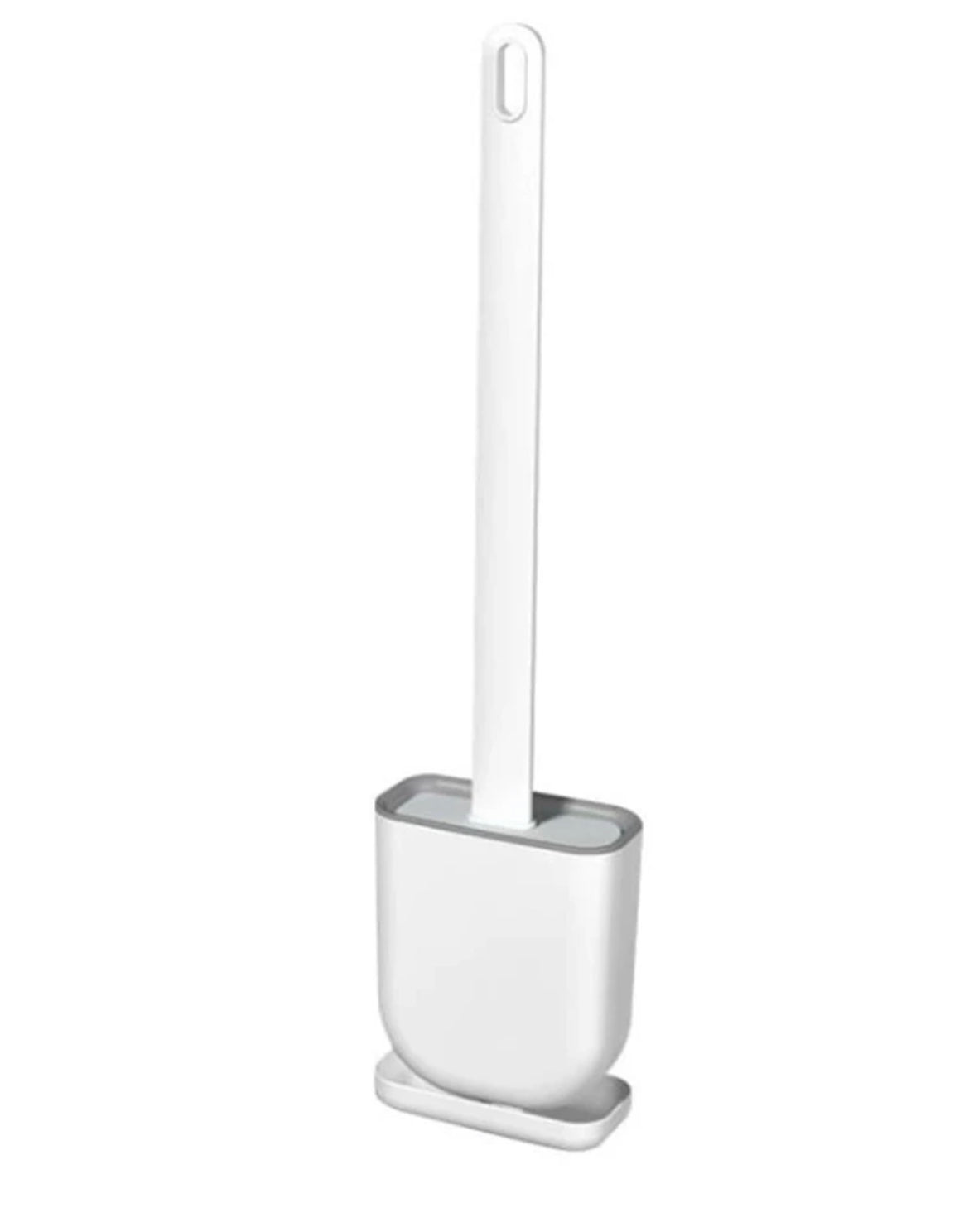 Rubber toilet brush and holder